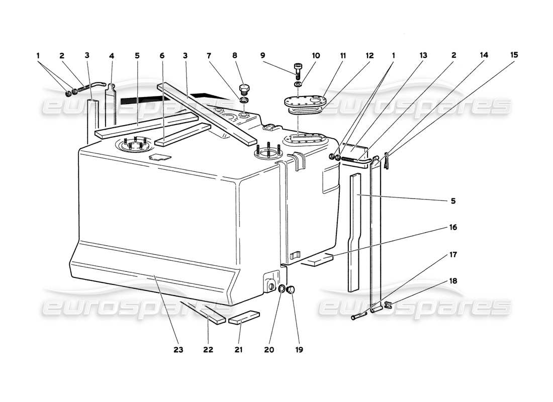 lamborghini diablo 6.0 (2001) sistema di alimentazione (valido per stati uniti e canada - marzo 2001) diagramma delle parti