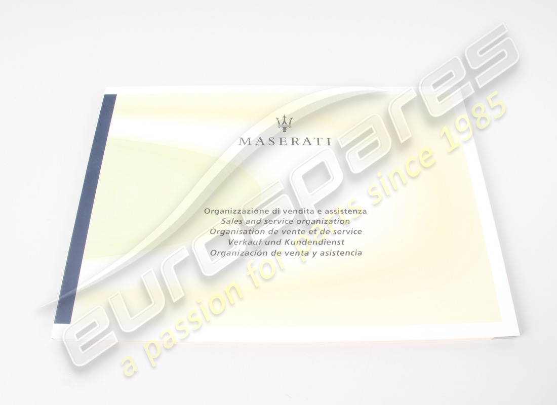 nuovo libro di lingue maserati 5. numero parte 67521000 (1)