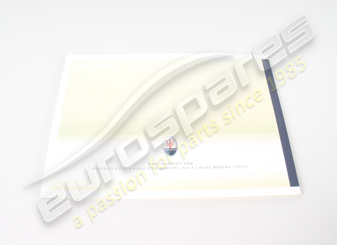 nuovo libro di lingue maserati 5. numero parte 67521000 (2)