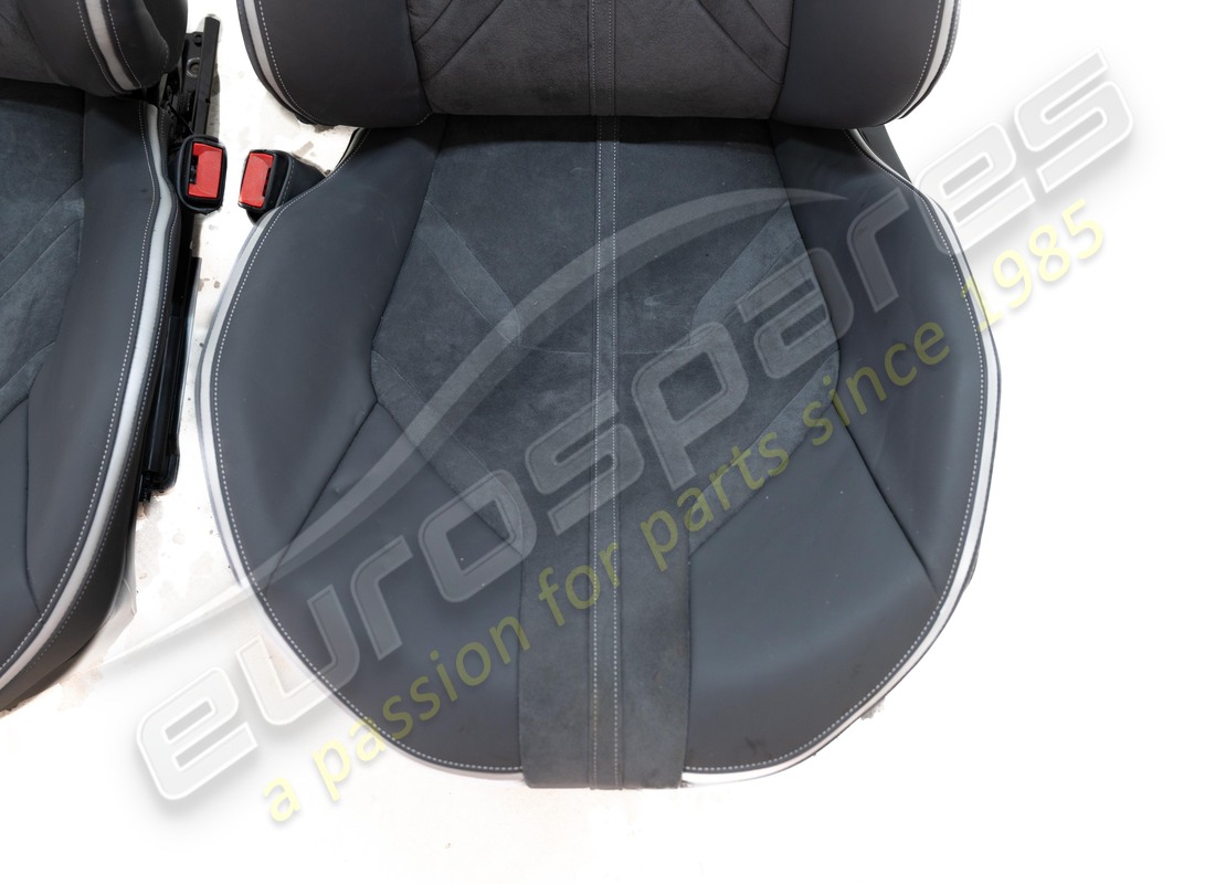 danneggiato ferrari completamente elettrico stile std posti a sedere con centrale in alcantara e cuscini in pelle, cavallo cucitura sul poggiatesta, numero parte eap1563082 (5)