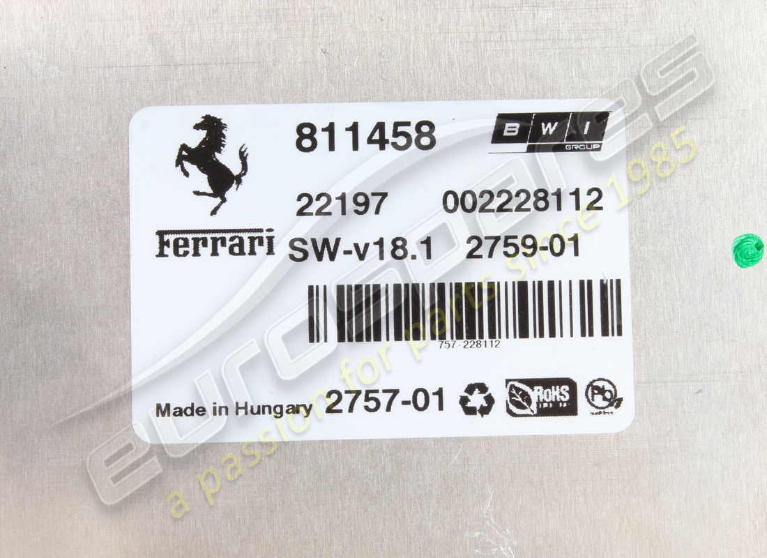 centralina sospensione usata ferrari. numero parte 811458 (3)