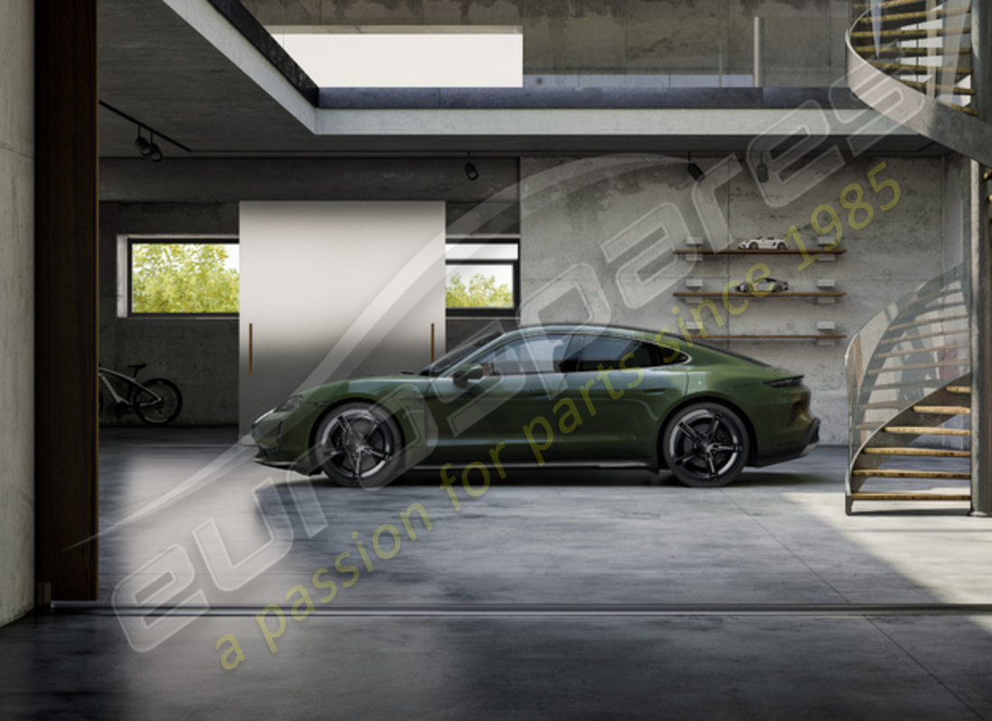 nuovo porsche 21-inch set di ruote e pneumatici estivi mission e design - verniciato in nero (lucido). numero parte 9j1073663kb (2)