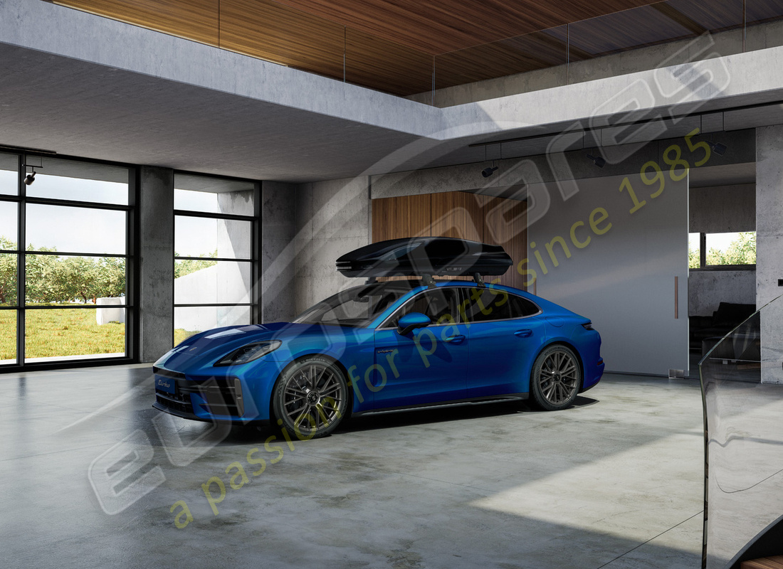 nuovo porsche box da tetto in nero (lucido). numero parte 9y0044870 (6)