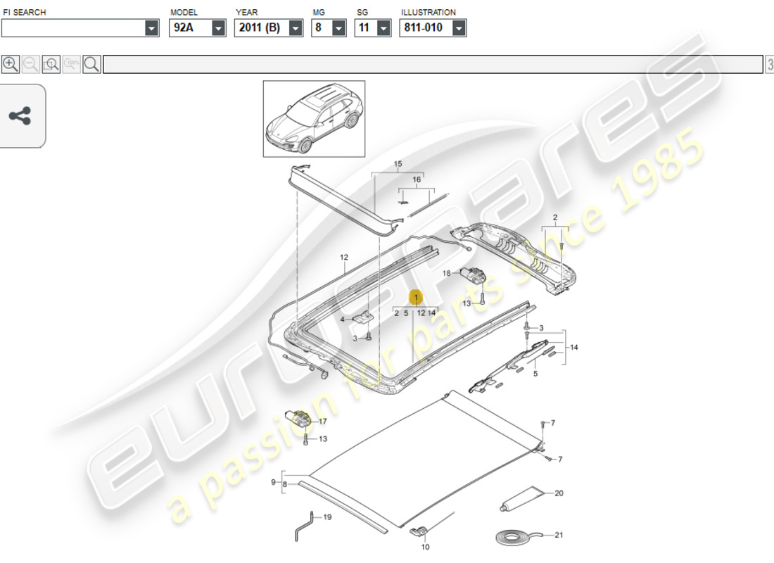 nuovo porsche frame. numero parte 958877049 (1)
