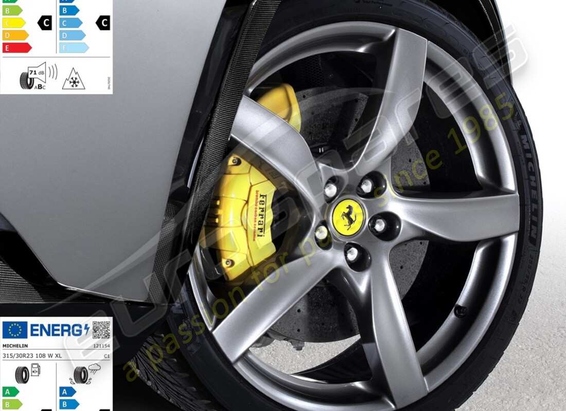 nuovo set invernale ferrari ruote, con pneumatici michelin. codice articolo 70005708 (1)
