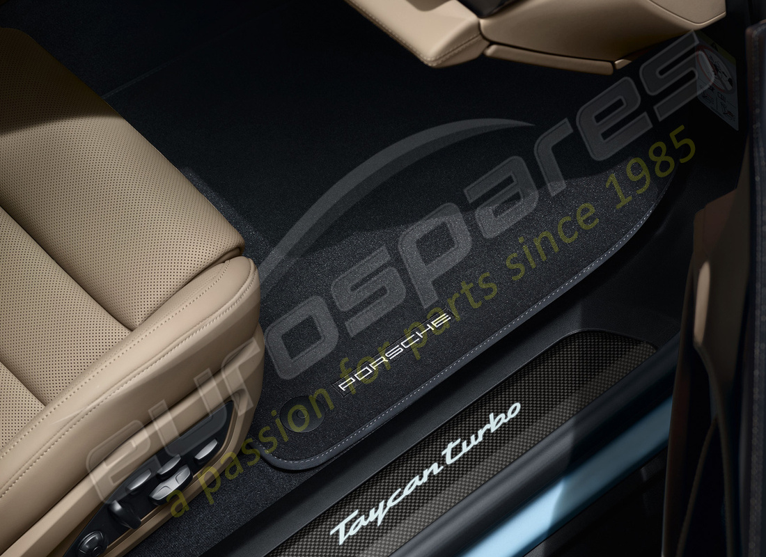 nuovo porsche tappetini con bordo in nubuk, grigio ardesia. numero parte 9j1864435ou6 (1)