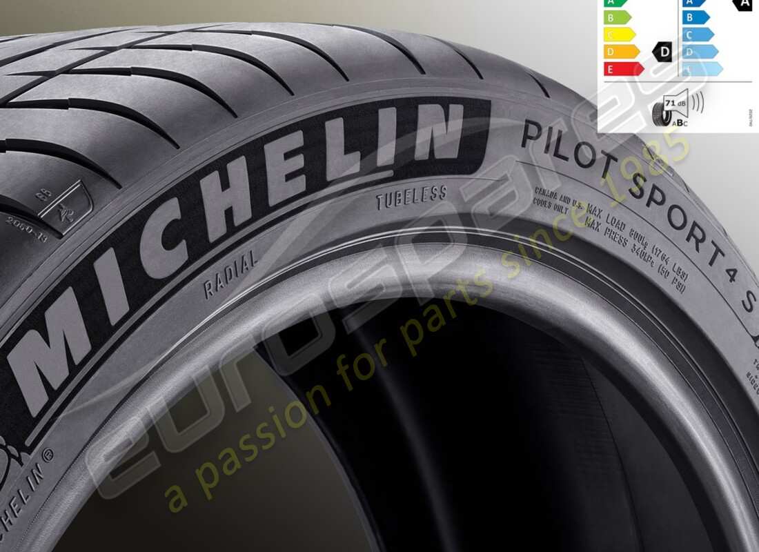nuovo ferrari pneumatico anteriore michelin estivo pilot sport 4s, 225-35 zr19 (88y). numero parte 70004964 (1)