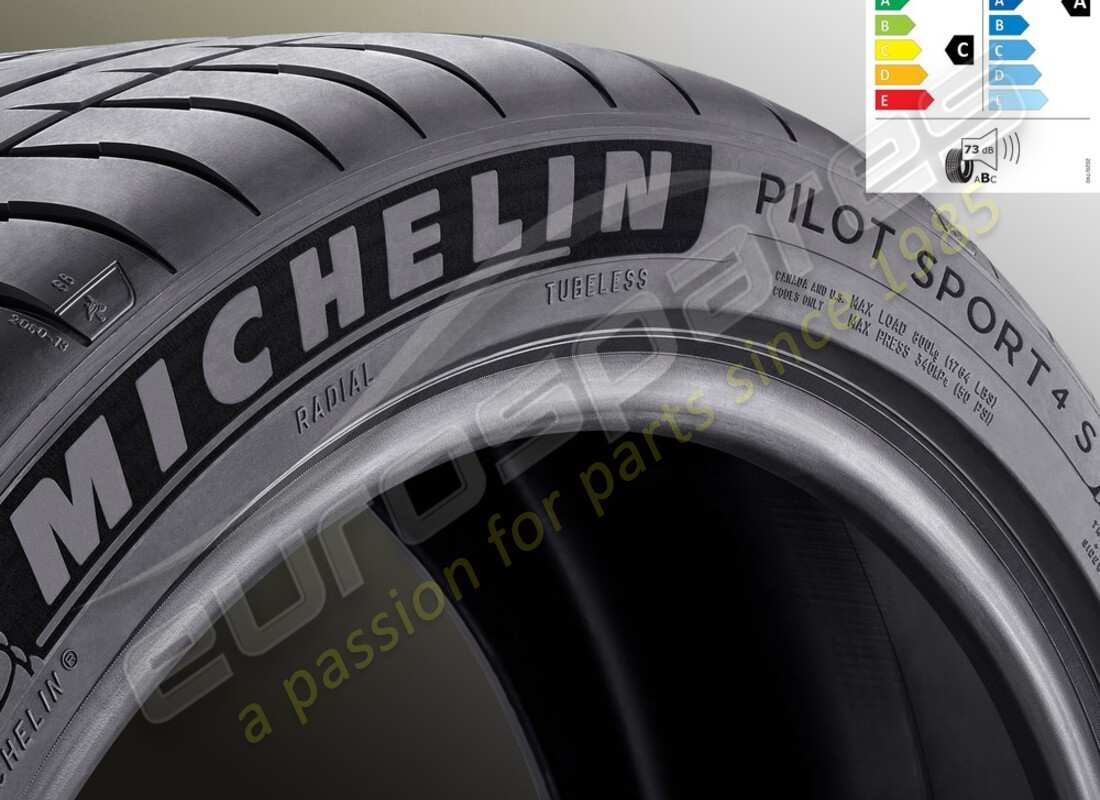 nuovo ferrari pneumatico posteriore estivo michelin pilot sport 4s, 285-35 zr19 (103y). numero parte 70004965 (1)