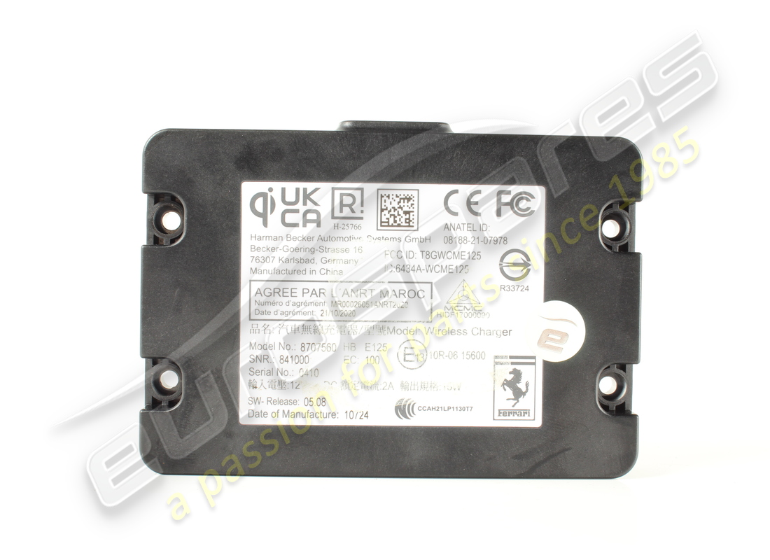 CARICABATTERIE WIRELESS POSTERIORE USATO Ferrari NUMERO PARTE 841000 (1)