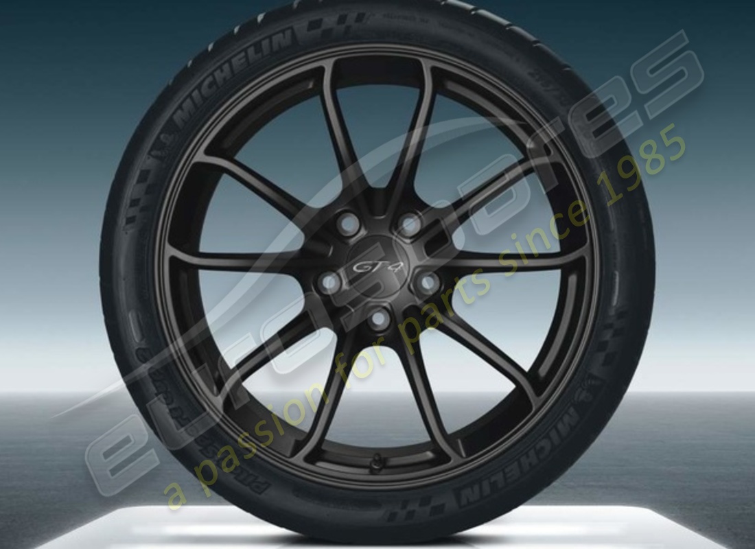 nuovo set di ruote porsche 20-inch gt4 - in nero (satinato-lucido). numero parte 98104460301 (1)