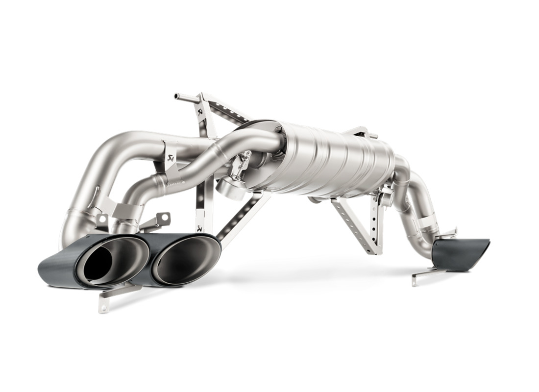 nuovo akrapovic lamborghini huracán lp580-2 / lp 610-4 coupe / spyder | linea slip-on (titanio). numero parte mtplati2 (1)