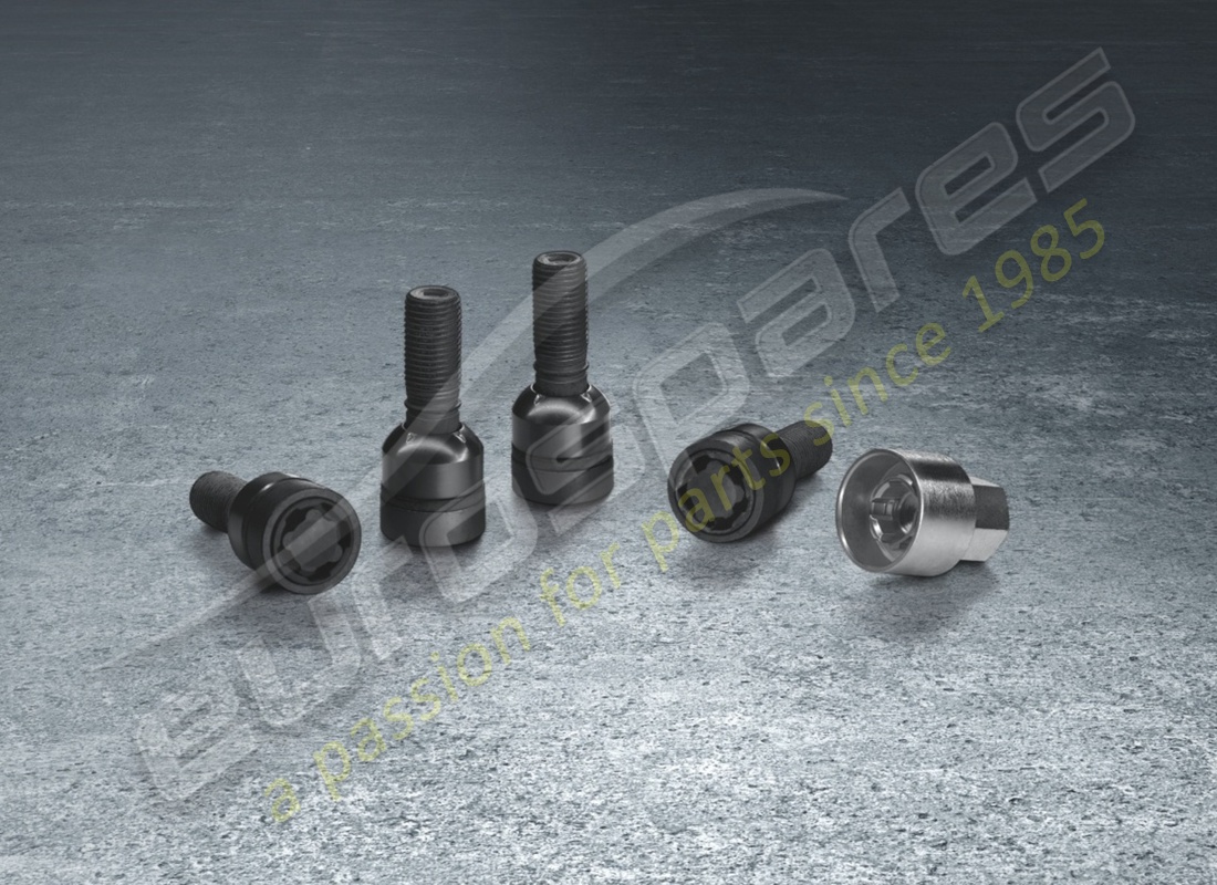 nuovi porsche bulloni antifurto per ruote, neri, 49mm. numero parte 971698030b (1)