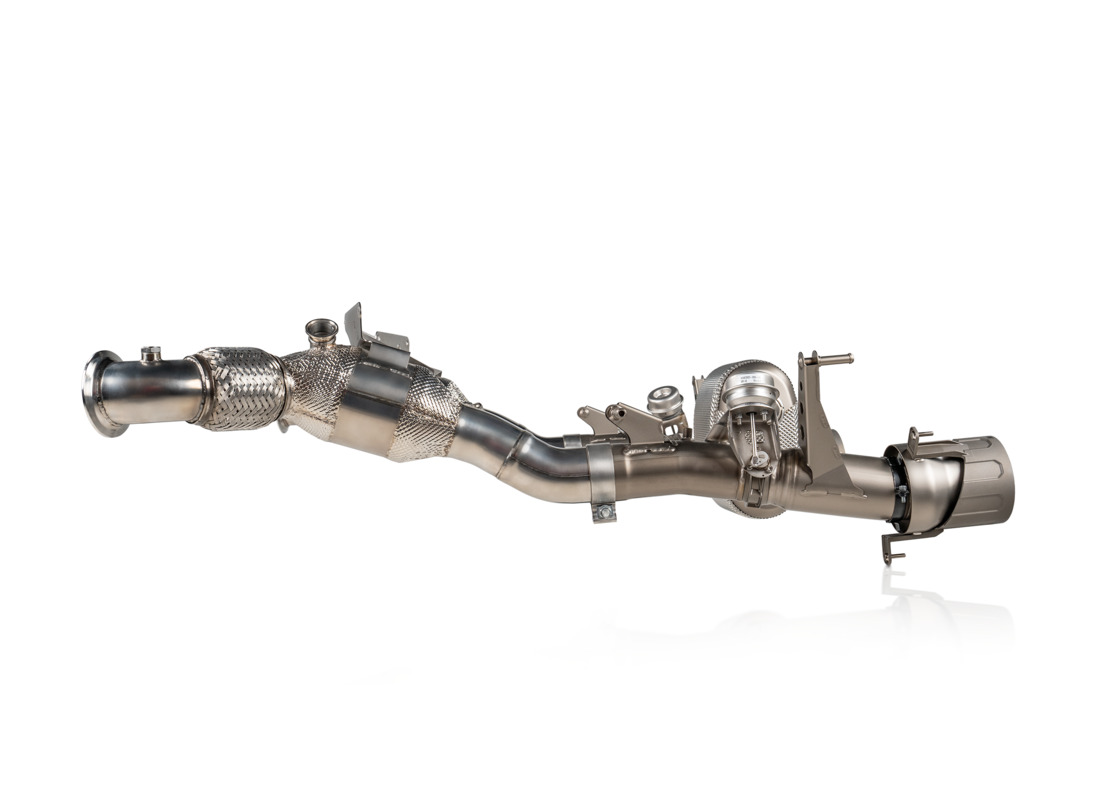 nuovo akrapovic ferrari f8 tributo / spider | linea evolution (titanio). numero parte sfet1 (2)