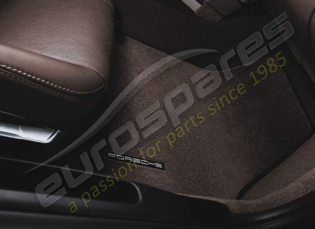 nuovo porsche tappetini con bordo in nubuk (nero). numero parte 99704480119a43 (1)
