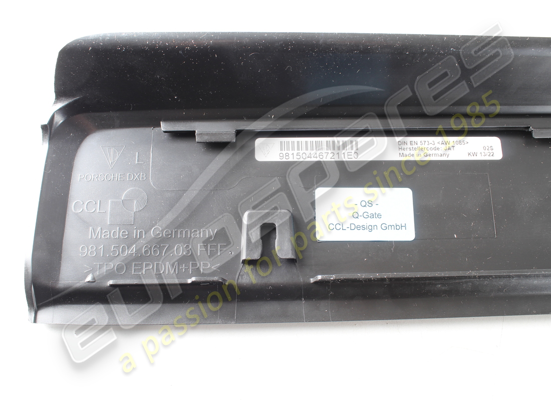 NUOVO PORSCHE BATTITACCO NERO. NUMERO PARTE 981504467211E0 (5) nuovo porsche battitacco nero. numero parte 981504467211e0 (5)