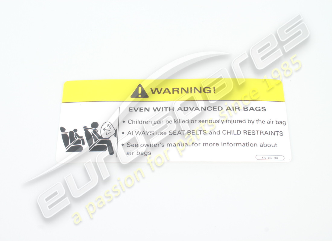 nuova etichetta lamborghini, air bag. numero parte 470010501 (1)