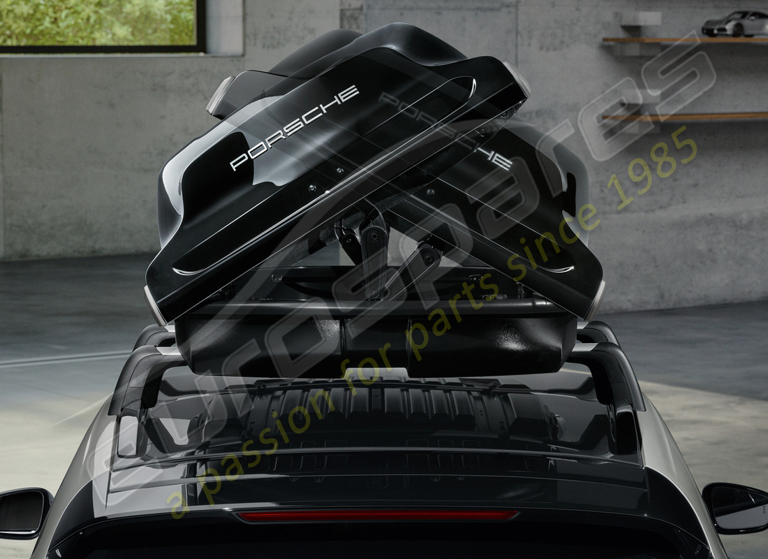 nuovo porsche box da tetto in nero (lucido). numero parte 9y0044870 (2)