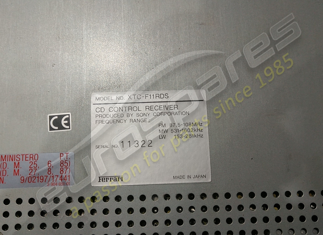 sintonizzatore radio/cd ferrari usato. numero parte 155712 (3)
