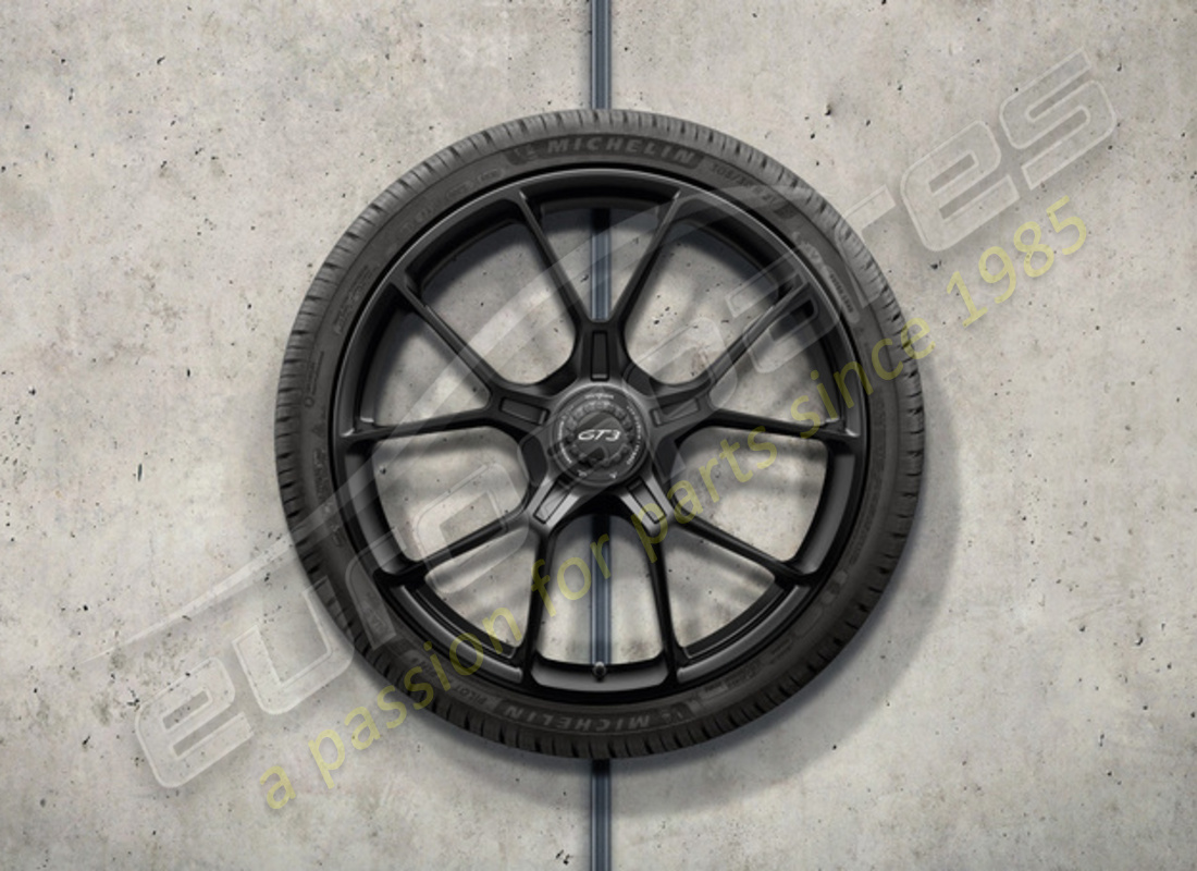 nuovo porsche 20/21-inch gt3 set di ruote e pneumatici invernali verniciato in nero (satinato-lucido). numero parte 992044601ca (1)