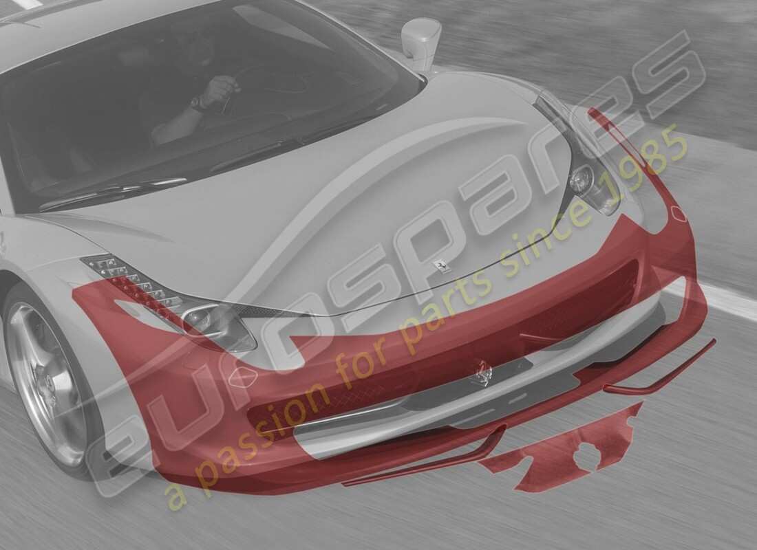 NUOVO Ferrari PELLICOLA PROTETTIVA ANTI-SCHEGGIATURE, PARAURTI ANTERIORE. NUMERO PARTE 70001831 (1)
