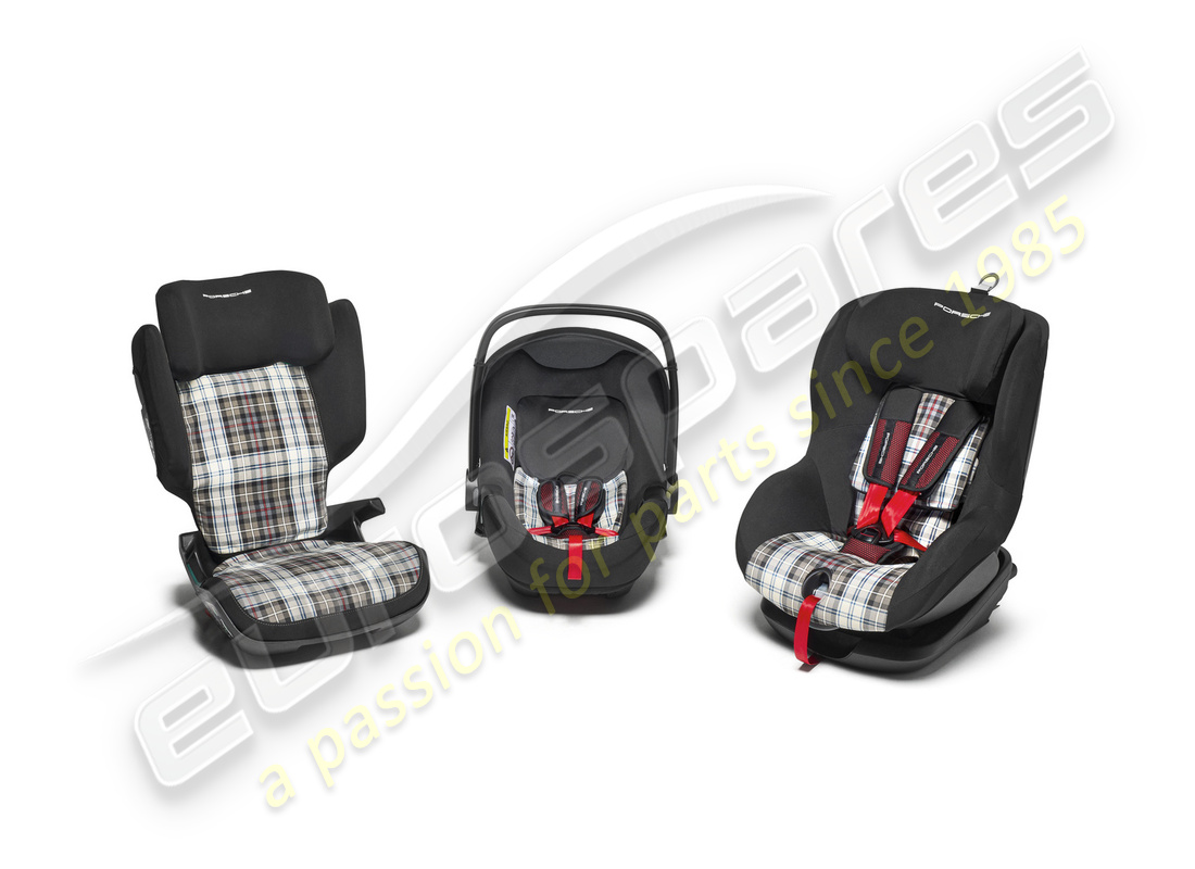 nuovo porsche copertura per seggiolino per bambini heritage design - turbo 50 tartan per seggiolino per bambini i-size. numero parte 971044065d (2)