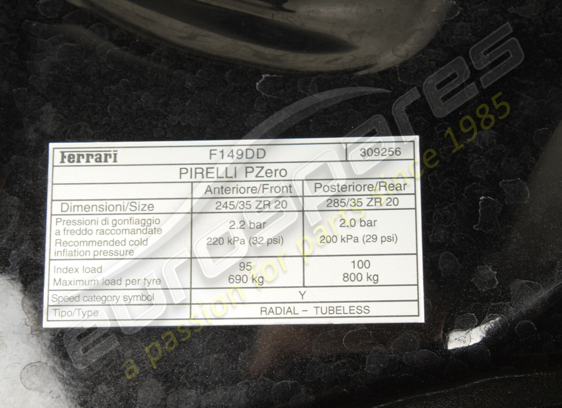 coperchio pressato usato ferrari. numero parte 85312411 (5)