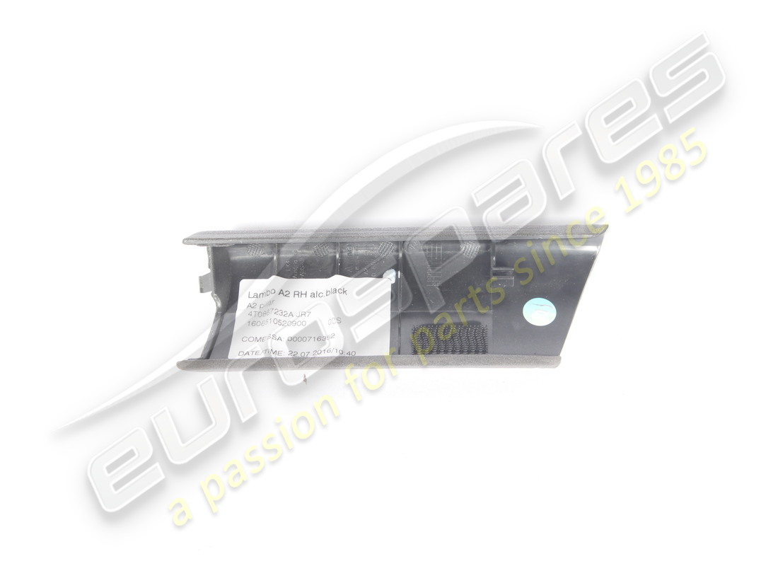 pannello di rivestimento lamborghini usato, pilastro destro, alcantara nera. numero parte 4t0867232ajr7 (2)