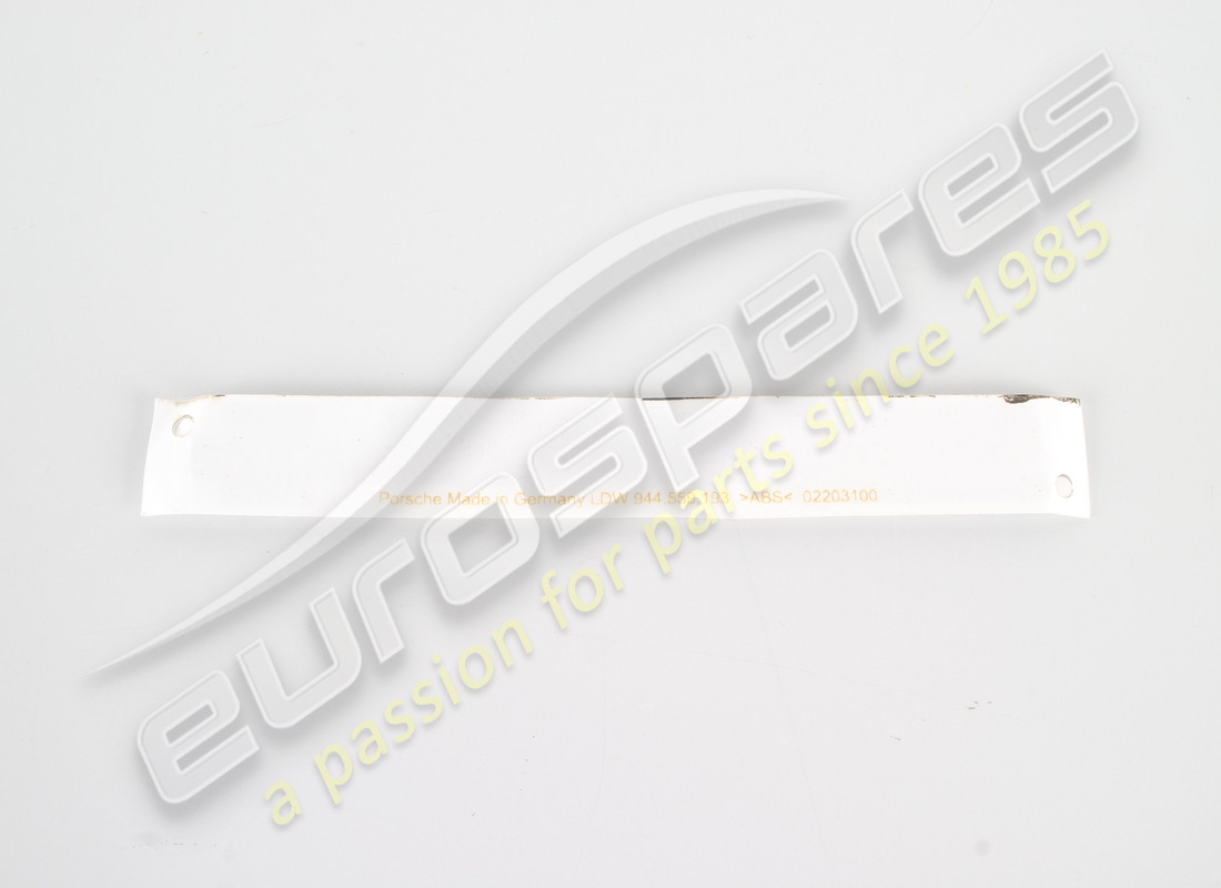 new porsche inscription - silver - d >>- mj 1989. part number 94455919301 (2)