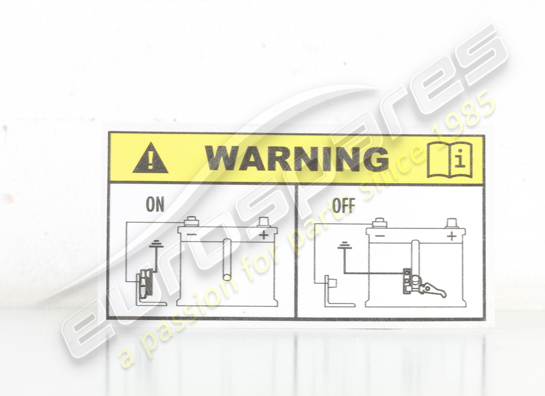 new ferrari warning label on terminal cl. part number 303010 (1)