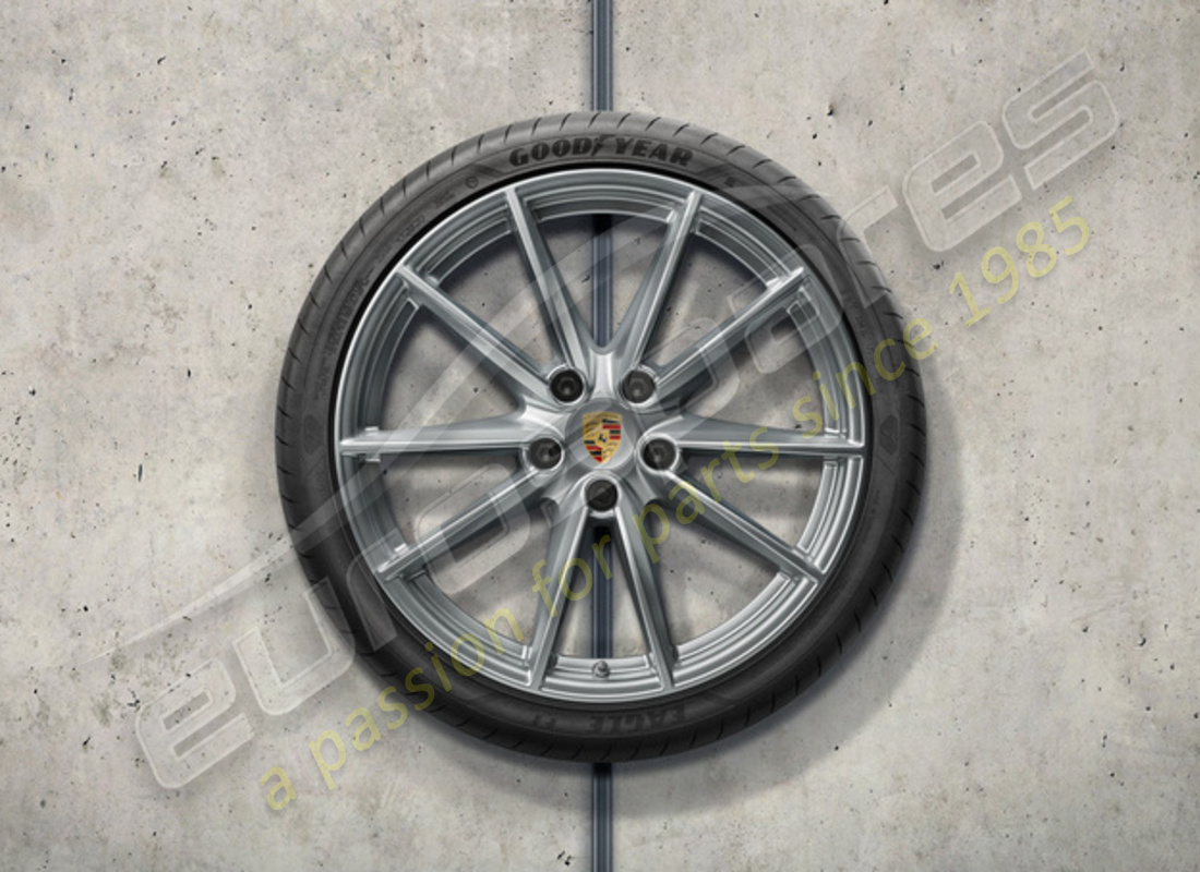 nuovo porsche 20-/21-inch set di ruote e pneumatici estivi carrera. numero parte 992044660b (1)