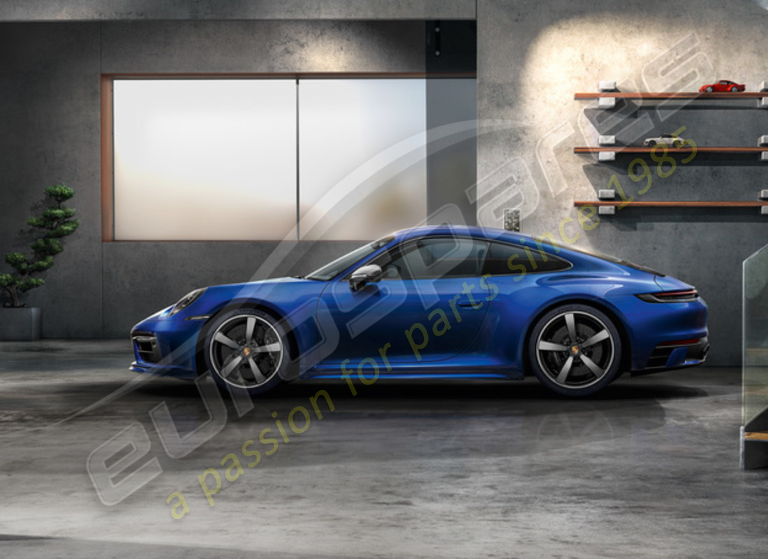 nuovo porsche 20-/21-inch set di ruote e pneumatici estivi carrera dal design esclusivo, verniciato in nero (lucido). numero parte 992044661m (2)