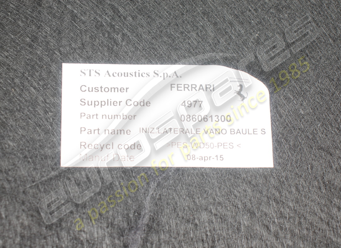 usato ferrari vano bagagli laterale sx. numero parte 86061300 (6)