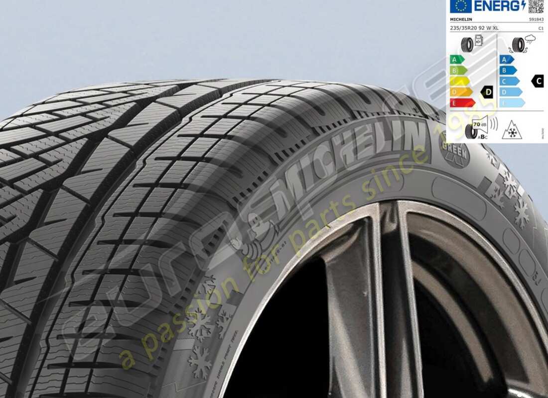 nuovo ferrari pneumatico invernale anteriore michelin pilot alpin pa4, 235-35 r20 (92w). numero parte 304003 (1)