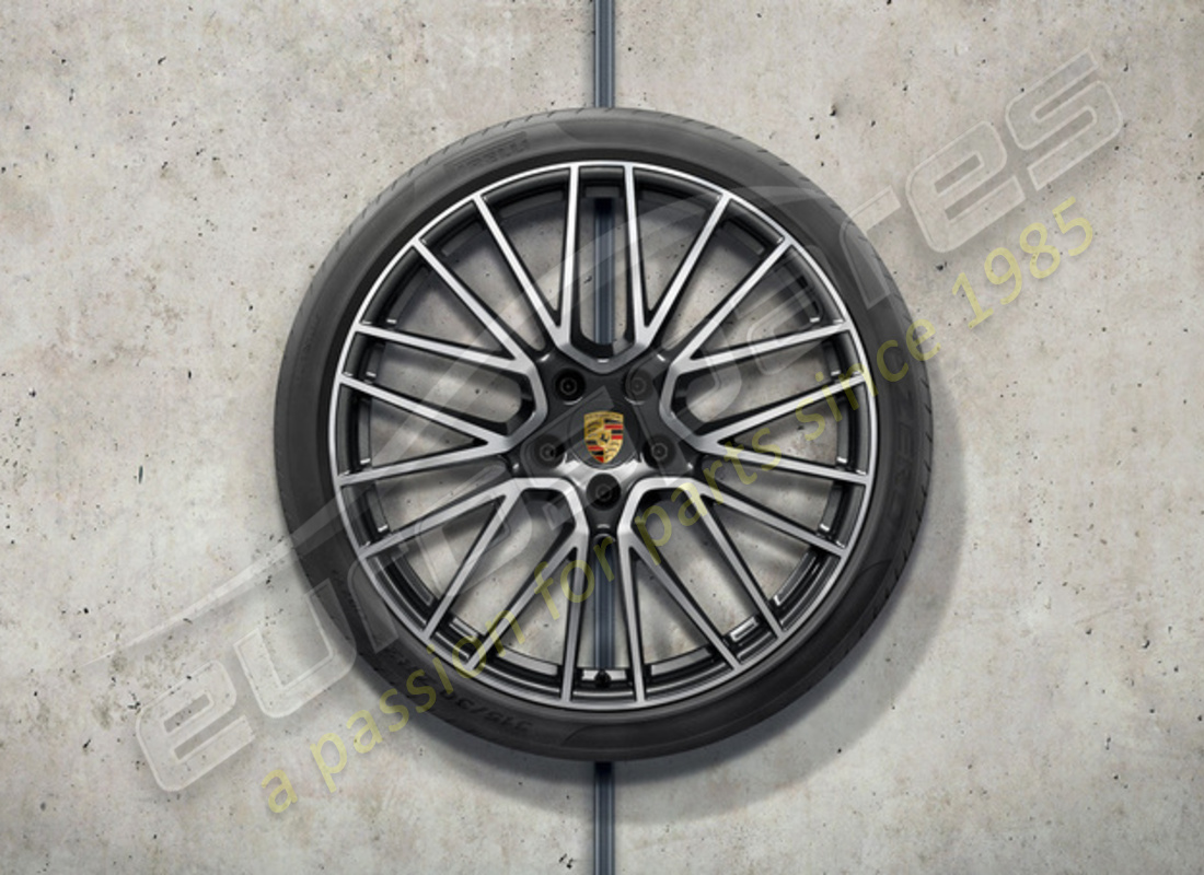 nuovo set di ruote e pneumatici estivi rs spyder design da porsche 22 pollici. numero parte 9y0044640n (1)