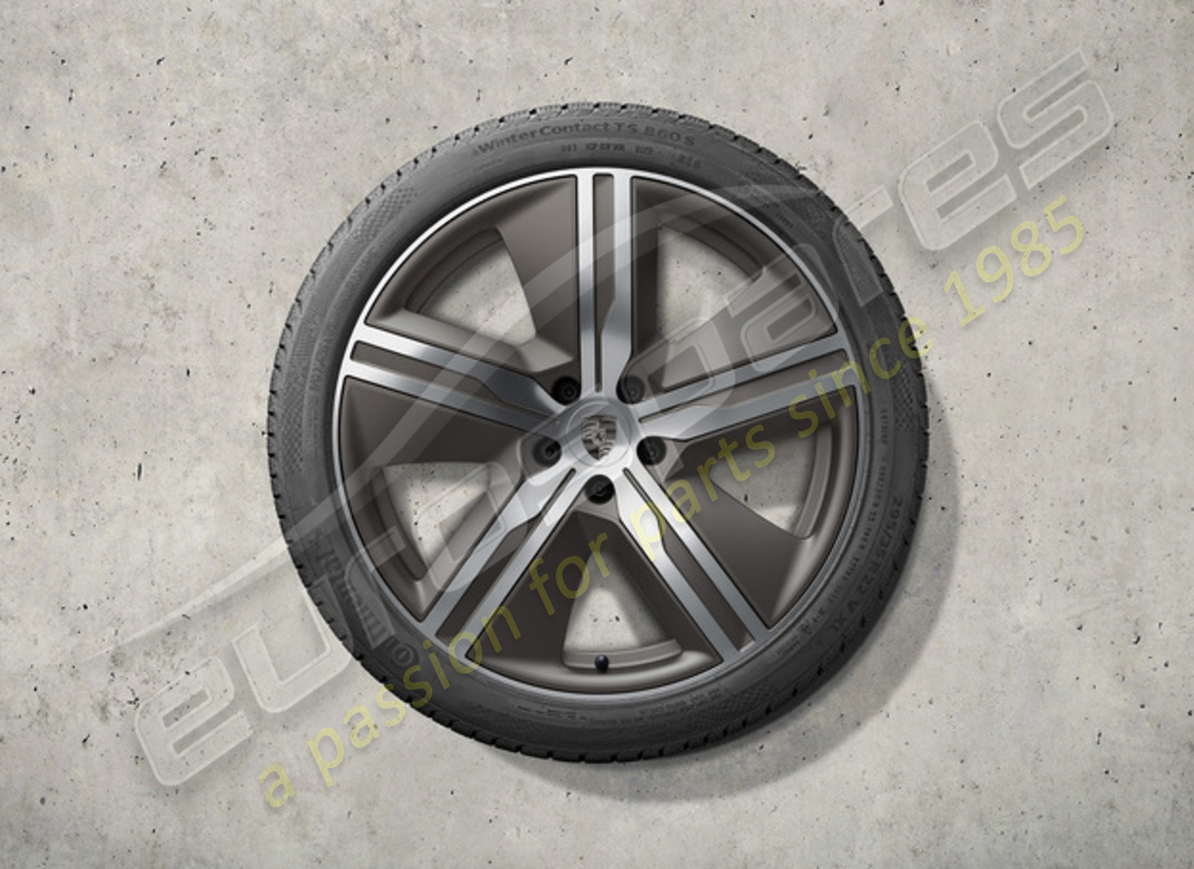 nuovo porsche 22 pollici set ruote e pneumatici invernali dal design esclusivo - verniciati in turbonite. numero parte 95c044600p (1)