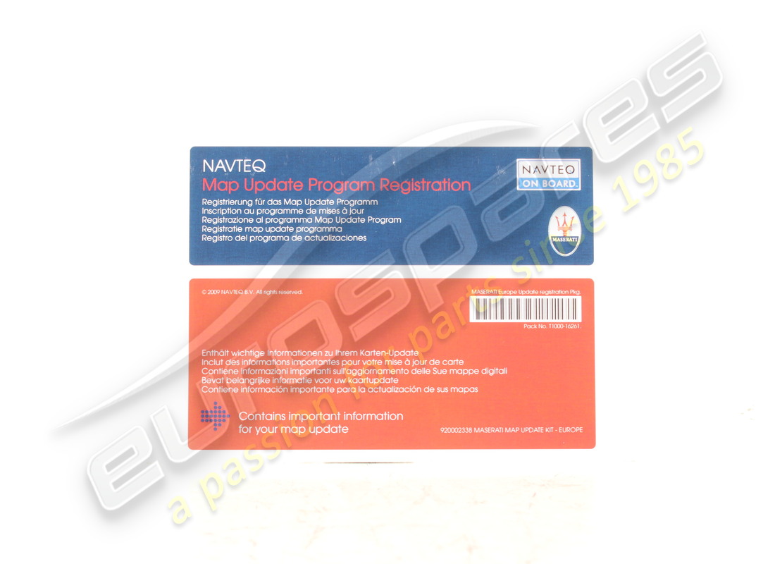 nuovo maserati maserati kit di aggiornamento mappa europa. numero parte 920002338 (1)
