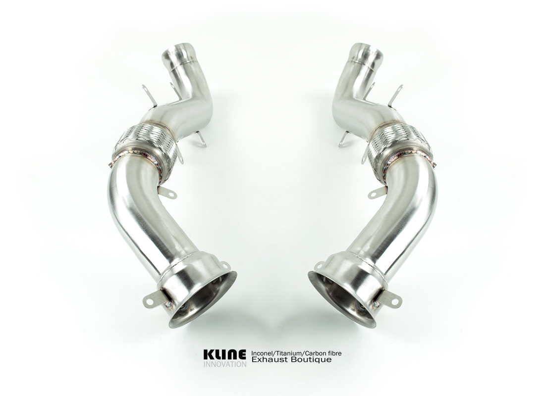 nuovo kline innovation mclaren mp4-12c set tubi decat cat - inconel. numero parte klmc12cdecatcsinc (1)