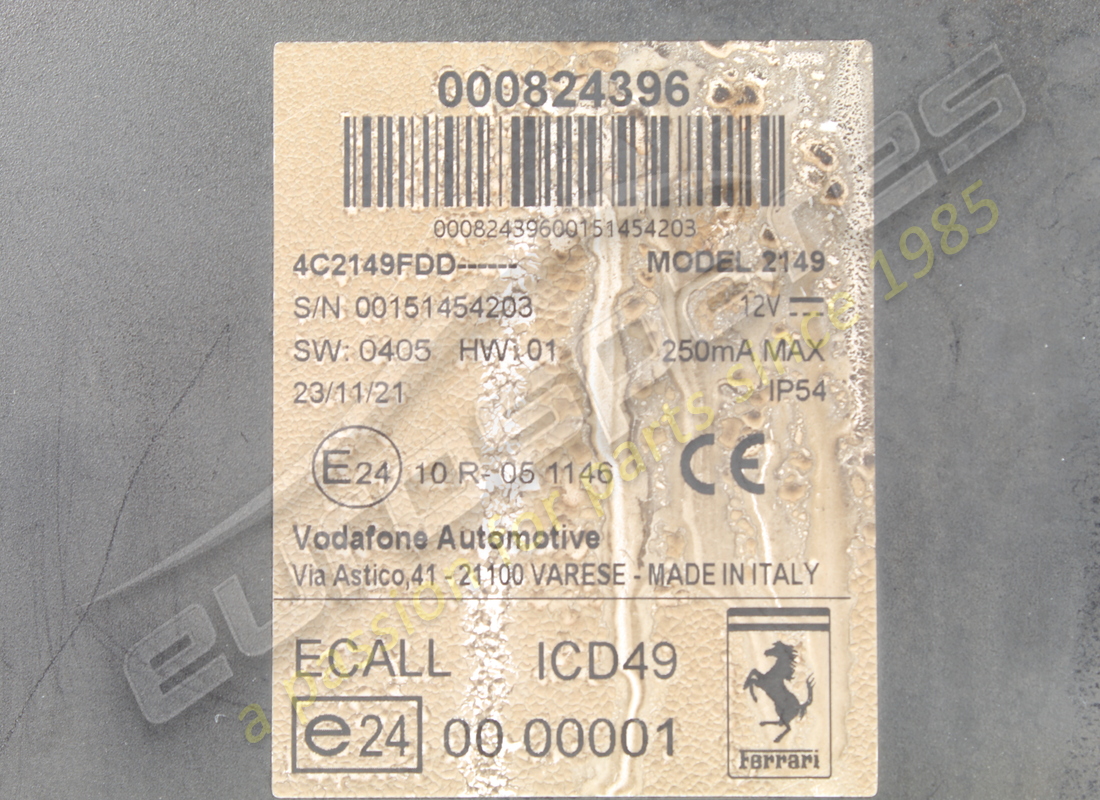 tcu ecall / svr danneggiato ferrari numero parte 824396 (6)