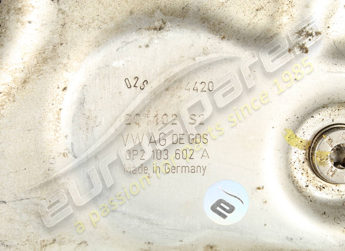 COPPA DELL'OLIO USATA LAMBORGHINI CON APERTURA PER. NUMERO PARTE 0P2103602A (5) coppa dell'olio usata lamborghini con apertura per. numero parte 0p2103602a (5)