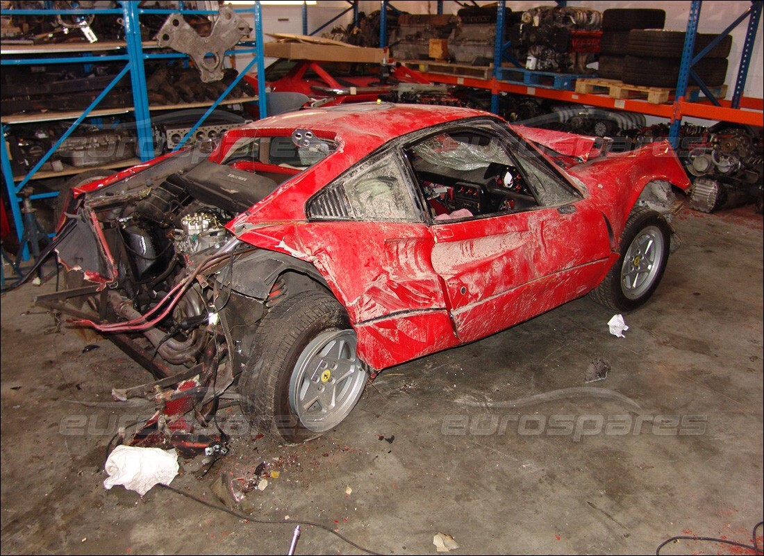 ferrari 328 (1985) con 25,374 miles, in preparazione per lo smantellamento di #9